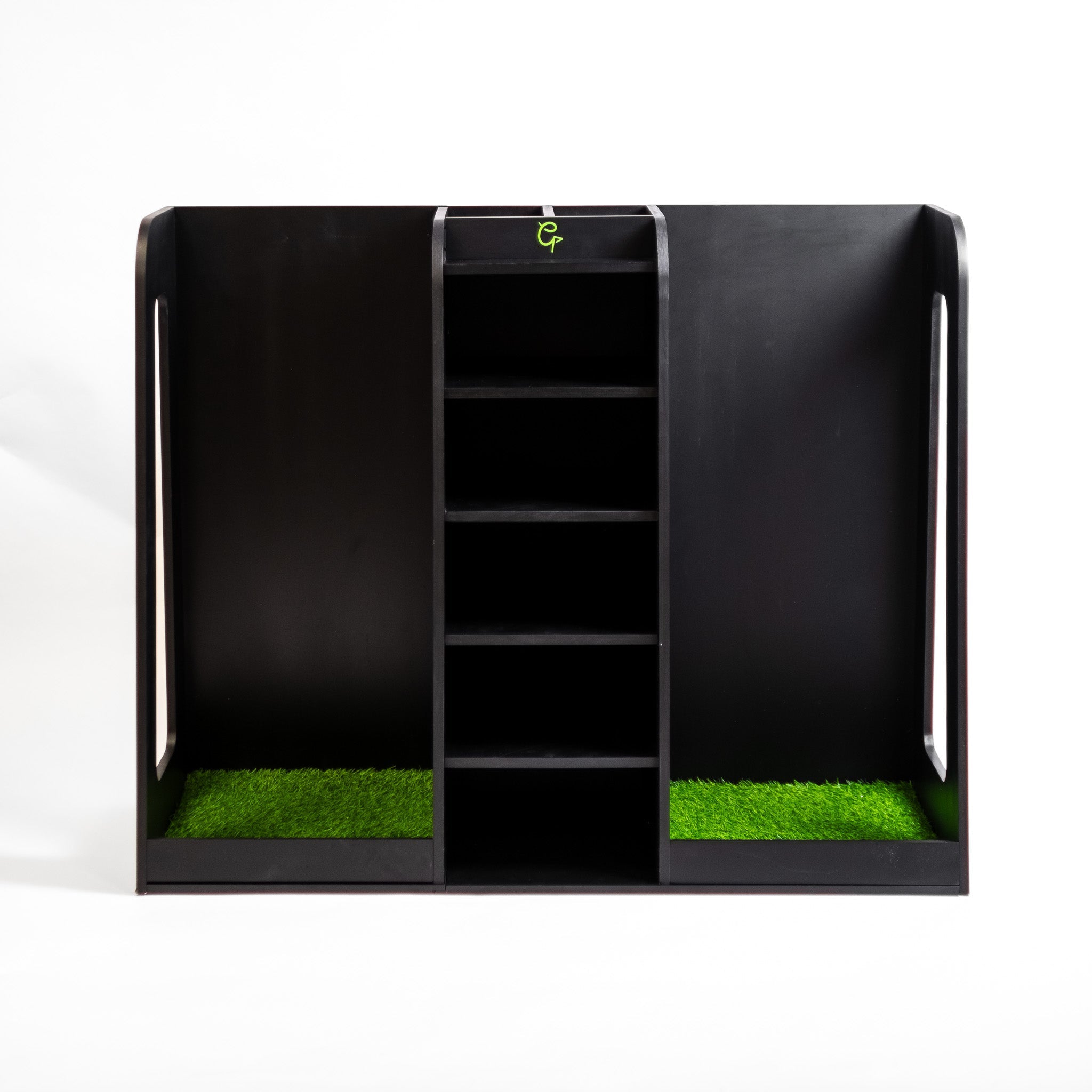 Golfbays Premium Dual Bag Stand Wooden (Black)