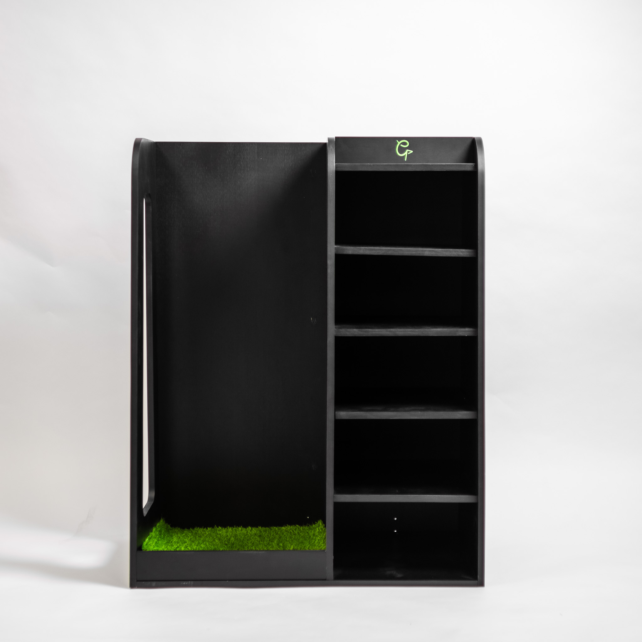 Golfbays Premium Single Bag Display Wooden (Black)