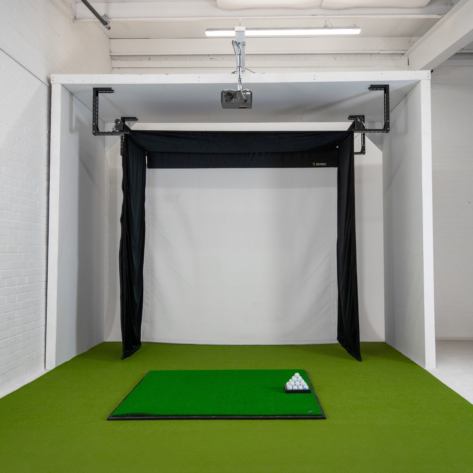 Golfbays Retractable Simbox Golf Simulator Enclosure - W 12