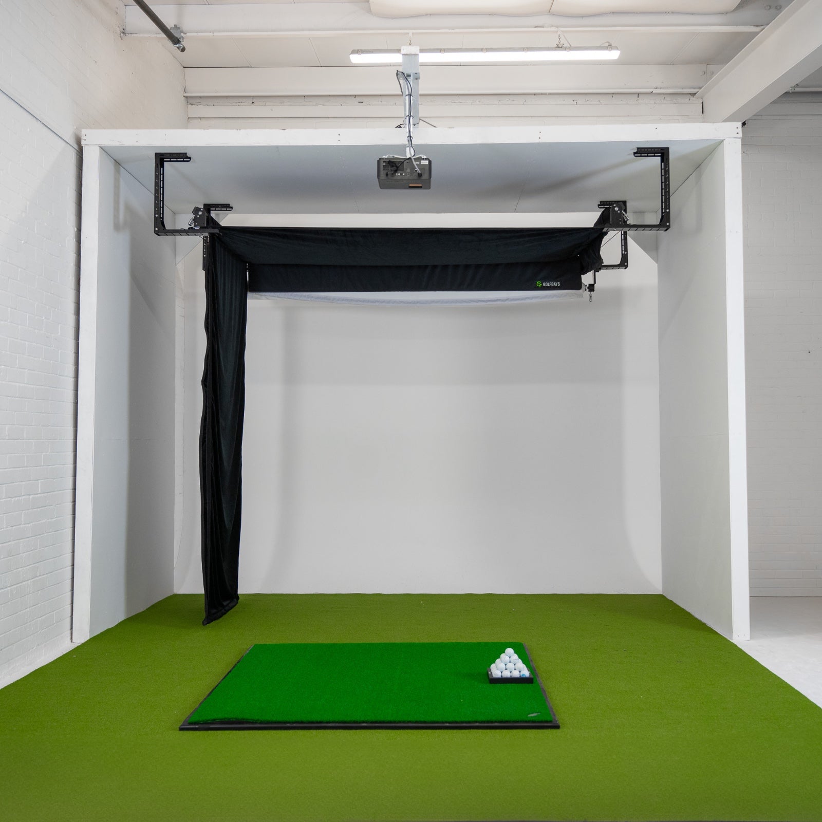 Golfbays Retractable Simbox Golf Simulator Enclosure - W 12