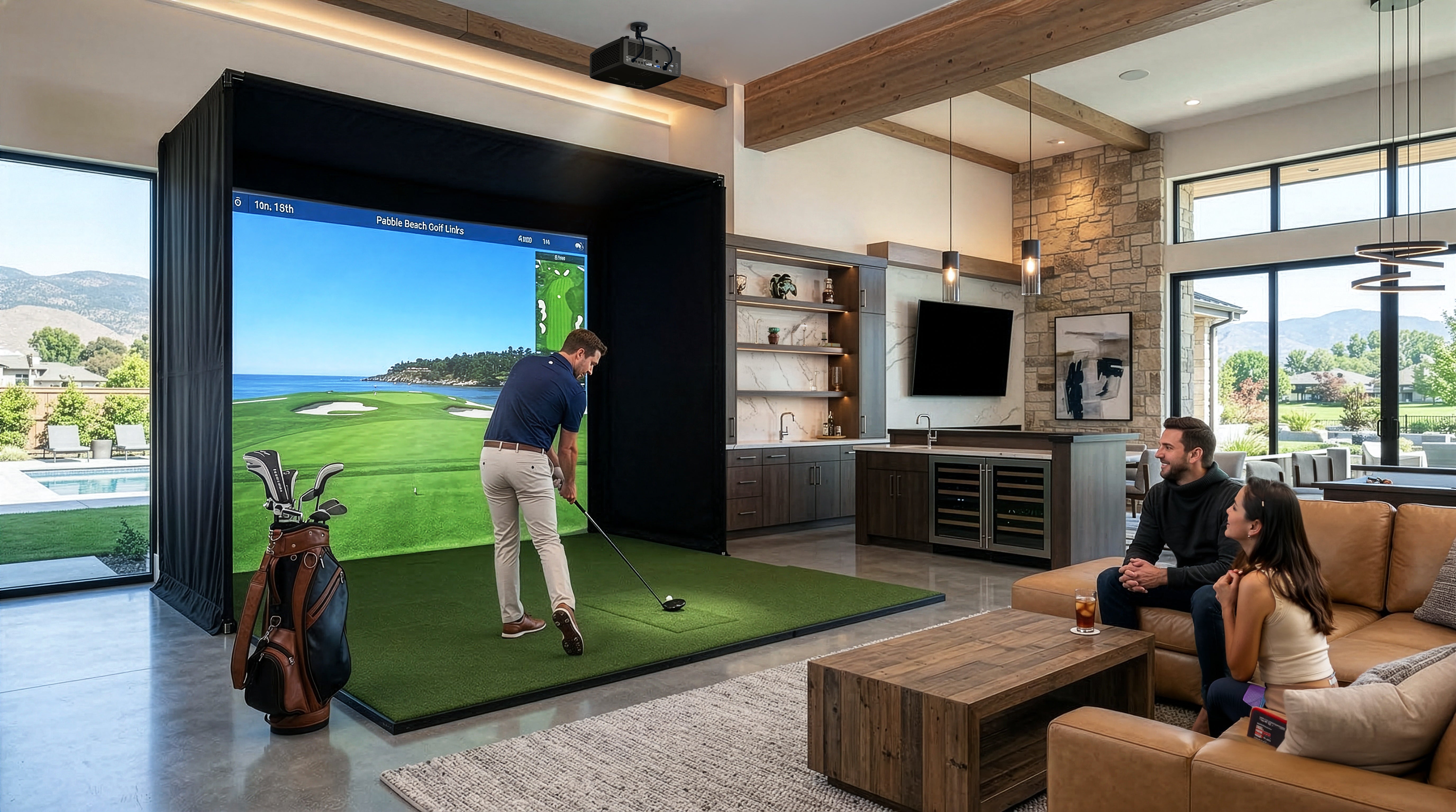 Optoma Golf Sim ZK521ST-B  True 4K UHD Short Throw Laser Projector